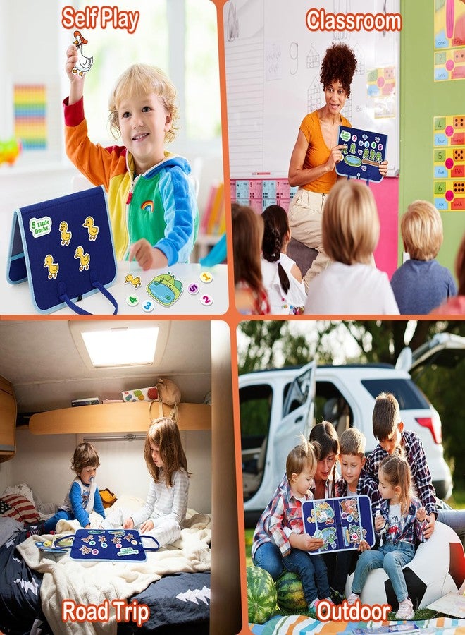Aizweb Felt Board for Toddlers,Flannel Board Stories for Preschool Learning Activities,Kindergarten Classroom Must Haves,Five Little Monkeys,Five Little Ducks,Daycare Essentials - Image 3
